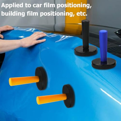 Zpana Car Wrap Magnet Holder, 4PCS Vehicle Window Tint Gripper for Sign Vinyl, Automotive Wrapping Crafts Sign Making Film Fix Aid Tool Set Accessories, Universal for SUV, Sedan, Truck (Blue) - color: Blue