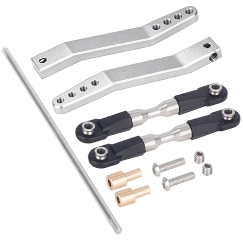 Metal Rear Sway Bar Anti-Roll Set Upgrade for 1/10 Wraith RR10 Yeti | Fit 1/10 Axial Wraith RR10 Yeti crawler Reduce body roll & boost driving stability Sturdy metal, practical RC upgrade partjia - color: Silver