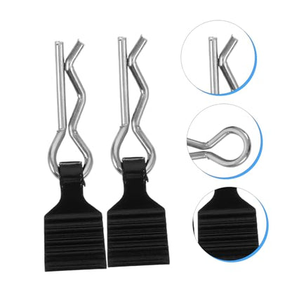 4pcs Rc Body Clips Pull Tabs Lightweight Aluminum r Clips for Scale Rc Cars and Trucks Secure Attachment for Shell Replacement Black