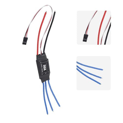 Bidirectional Brushless ESC Electronic Speed Controller for RC Car Boat Ship Underwater Propeller (30A)