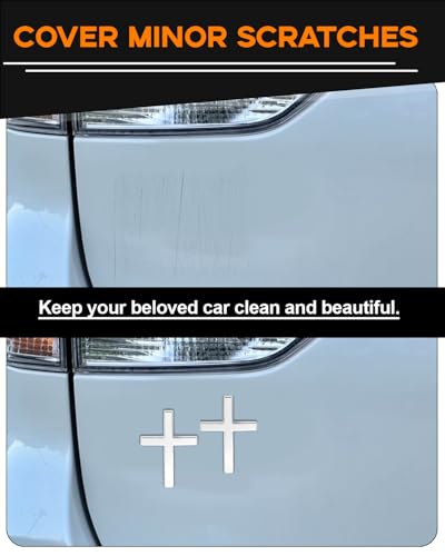 2PCS Metal Jesus Cross Car Emblem, 2.5"×1.8" 3D Silver Alloy Religious Jesus Christ Cross Badge Stickers, Self-Adhesive Automotive Christian Decals for Car Body, Tailgate, Window (Silver) - color: silver