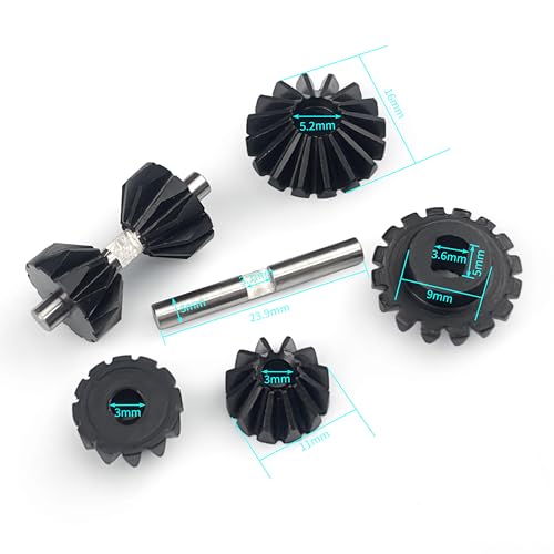 Steel Differential Gear Set Bevel Gears for Tamiya TT02 TT02B XV02 | 1/10 RC Car Upgrade Parts Accessories