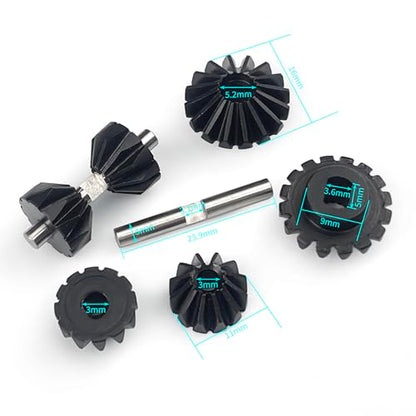 Steel Differential Gear Set Bevel Gears for Tamiya TT02 TT02B XV02 | 1/10 RC Car Upgrade Parts Accessories