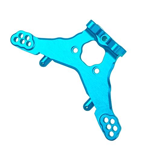 Metal Front & Rear Shock Tower RC Shocks Damper Mount Set Compatible with Losi 1/18 Mini-T 2.0 2WD Stadium RC Truck Hop-Up Parts (Blue) - color: Blue