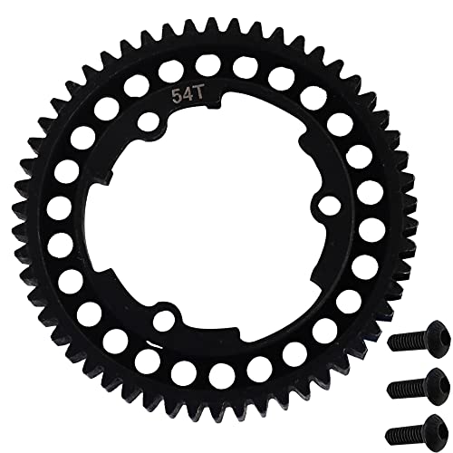 Steel 54T Spur Gear 1 Mod M1 Main Gear Compatible with Traxxas 1/5 X-Maxx 6S 8S 1/10 Maxx 4S 1/10 New E-Revo 2.0 VXL 1/7 XO-1 Upgrade Part (54T)