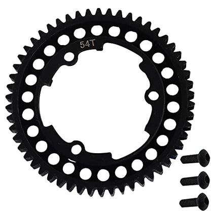 Steel 54T Spur Gear 1 Mod M1 Main Gear Compatible with Traxxas 1/5 X-Maxx 6S 8S 1/10 Maxx 4S 1/10 New E-Revo 2.0 VXL 1/7 XO-1 Upgrade Part (54T)