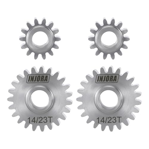 INJORA Stainless Steel 14/23T Stock Portal Gears Set for 1/18 RC Crawler Redcat Ascent-18 Upgrade - size: 14/23T