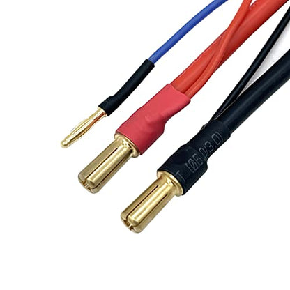 2pcs 5mm Bullet Banana to Female T-Plug LiPo Battery Lead Wire & JST-XH Balance for 2S 7.4V LiPo Batteries Red
