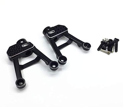 TREAL SCX10 II Shock Towers Aluminum Rear Shock Towers Shock Hoops for Axial SCX10 2 90046 90047 1/10 Scale Crawlers Truck Upgrades (Black) - color: Black