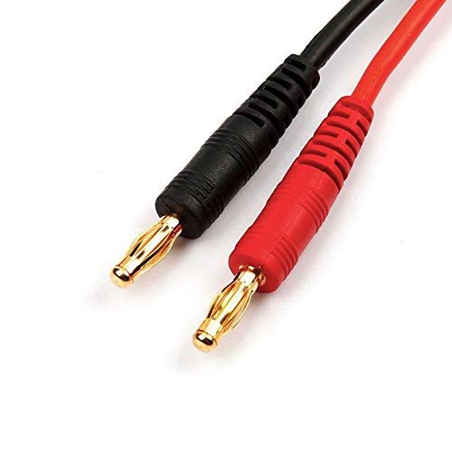 2pcs XT30 Male Connector to 4MM 4.0MM Bullet Connector Banana Plug RC Battery Charging Cable with 11.8inch 16AWG Silicone Cable for RC Helicopter Quadcopter Lipo Battery - size: XT30 Charge Cable