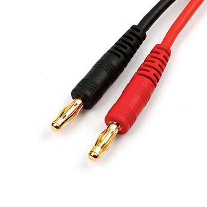2pcs XT30 Male Connector to 4MM 4.0MM Bullet Connector Banana Plug RC Battery Charging Cable with 11.8inch 16AWG Silicone Cable for RC Helicopter Quadcopter Lipo Battery - size: XT30 Charge Cable