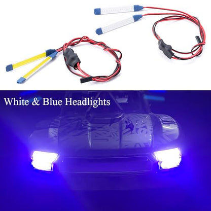 MORLORDY 1/7 RC Car LED Light Kit - Headlight Taillights Rear Top Light Lamp Set for ARR-ma 1/7 Mojave 6S EXB BLX RC Desert Truck