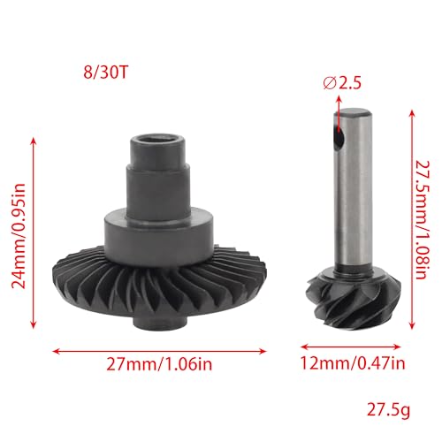 MEUS RACING Diff Gears 8T-30T for Axial SCX10 II SCX10 III SCX10 PRO, AR44 AR45 Axle, 1/10 RC Crawler Upgrades Parts (8T-30T)