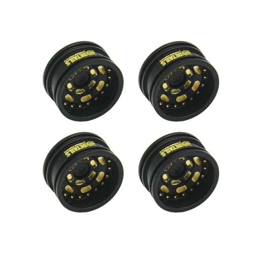 Brass 0.7" Wheel and Brass/Offset and 0.7‘’ Wheel Tire with Foam for SCX30 Cars Upgrade Parts 4pcs/Set (Brass 0.7" Wheel Offset) - color: Brass 0.7" Wheel Offset