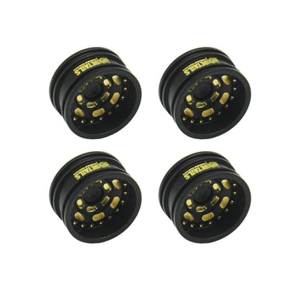 Brass 0.7" Wheel and Brass/Offset and 0.7‘’ Wheel Tire with Foam for SCX30 Cars Upgrade Parts 4pcs/Set (Brass 0.7" Wheel Offset) - color: Brass 0.7" Wheel Offset