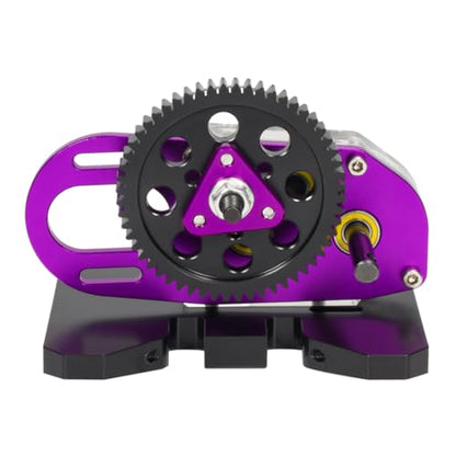 SCX10 LCG 2 Low Transmission 30% Overdrive Gearbox with Non-Slip Shell for 1/10 Axial SCX10 III II TRX4 RC Crawler Car Upgrade Parts (Purple) - color: Purple