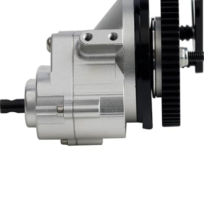 RC D90 Single Speed Transmission Gearbox,Aluminium Alloy RC Chassis,Suit for Gelande II FJ40 G2 D90 TF2 1/10 RC Crawler Upgrade Parts (Transmission)