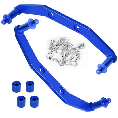 for 1/10 Slash 4X4 VXL/Stampede 4X4 VXL,Aluminum Body Mount Post Set,Front & Rear Body Post Extensions,RC Upgrades Parts Hops Up for Slash/Stampede 4X4 VXL,Replace #6815R,Navy Blue