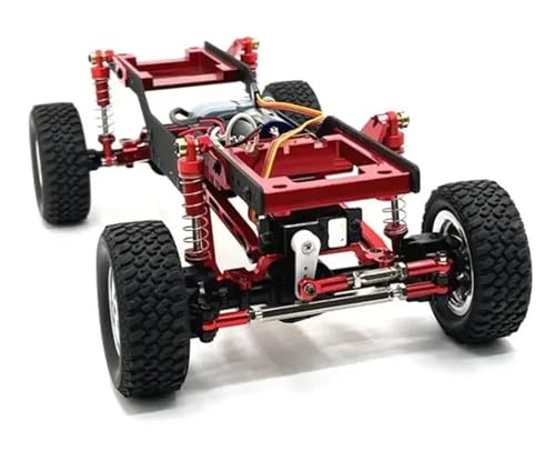 for MN168 for MN82 LC79 for MN78 1/12 Rc Crawler Car Truck Front Axle Steering Rod Linkage Upgrade Parts RC Links Linkage(Red) - color: Red