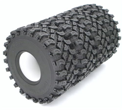 1.9 Crawler Tires 120mm/4.72in RC Rubber Tyre Set Wheel Tires for 1:10 RC Crawler Axial SCX10 90046 SCX10 III AXI03007 Tamiya CC01 D90 D110 (4Pcs) (B1901)