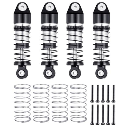 RCLIONS Aluminum 33mm Big Bore Oil Shock Absorber for AXIAL SCX24 Deadbolt JLU C10 Gladiator Base Camp 1/24th RC Crawler Car Upgrade Parts - size: 33mm