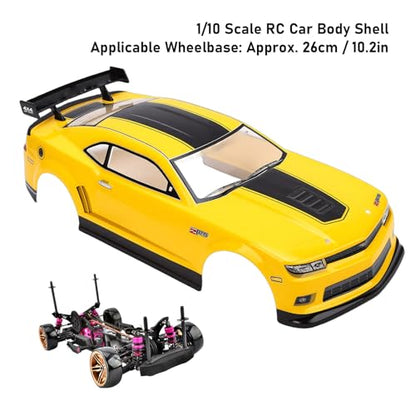 YOUTHINK RC Car Body Shell, 1/10 Scale PVC Model Car Body with Clear Pattern Design for 26cm Wheelbase Remote Control Racing