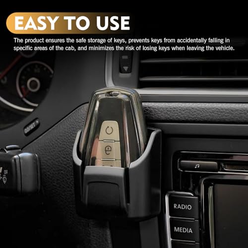 Key Fob Holder, Key Mount Organizer, Multifunctional Organizer Key Remote Mount, Universal Car Accessories (Black) - size: Key Fob Holder (Without Hook)