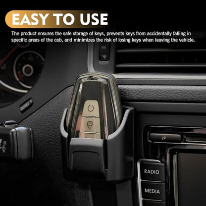 Key Fob Holder, Key Mount Organizer, Multifunctional Organizer Key Remote Mount, Universal Car Accessories (Black) - size: Key Fob Holder (Without Hook)
