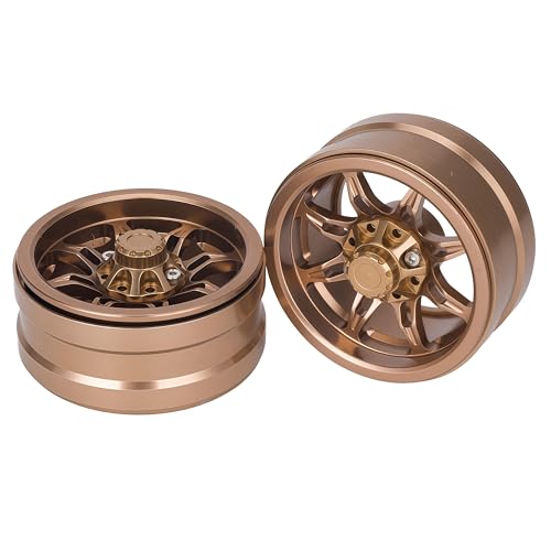 AMK 1.9 Inch CNC Aluminum Beadlock Wheels, 4PCS RC Crawler Wheel Rims with 12mm Hex, Fits SCX10, SCX10 II, SCX10 III, SCX10 Pro, Capra, TRX4, RC4WD D90, 1/10 Scale Rock Crawler