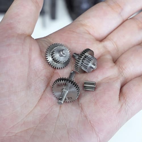 INJORA Stainless Steel 9.7:1 Overdrive Transmission Gear for 1/18 TRX4M RC - size: 9.7:1
