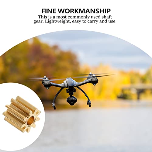 Scicalife 20 Pcs Copper Pinion 10 Tooth Small Modulus Mechanical Gear Set 0.19 in Mini Motor Gears for Diy Models Rc Vehicle Parts Micro Motor Assemblies Science Projects