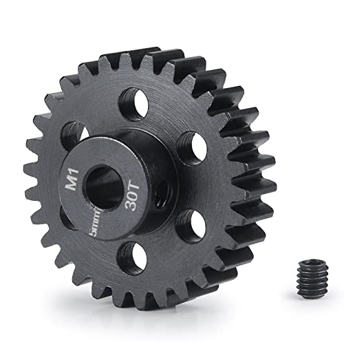 M1 Motor Steel Gear 30T for 1/10 1/8 1/7 RC Car Trucks Buggy | 5mm Shaft Pinion Gears Upgrade Parts - size: 30T