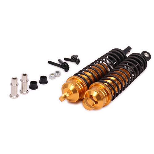 Aluminum Shock Absorber Damper 122mm Oil Filled Adjustable for 1/8 Buggy Truck HPI HSP Losi Axial Tamiya RC Car Upgraded Hop-Up Parts(yellow)