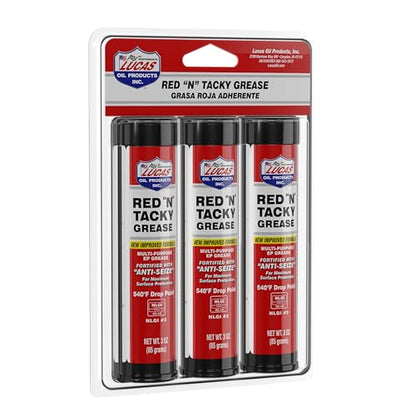 Lucas Oil 10318 Red N Tacky Grease 3 Ounce Combo Pack - size: 9 Ounce, style: 1 Pack