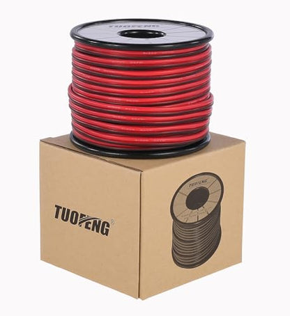 TUOFENG 18 AWG Silicone Wire - 66ft 2 Conductor Parallel Wire | Ultra-flexible 2-pin tinned copper wire (18 AWG). High temp resistant . Ideal for LED strips & RC DIY. - size: 18 AWG 2 Parallel Wire 66ft