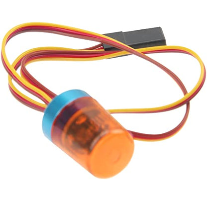 Multi-Function LED Flash Lights Alarm Lamp Flashing Rotating Beacon Light Compatible with 1/10 TRX4 SCX10 RC Crawler Car 1/14 Tamiya Tractor RC Truck (Orange) - color: Orange