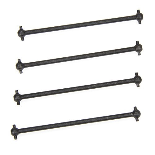 Front/Rear Center Driving Dogbone Shaft C06061 84MM Iron Black for 1/10 RC Hobby Model Car HPI HSP,COJOYS,4PCS (Black)