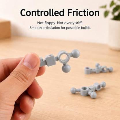 Plate 1x2 Ball Joints Socket - 250pcs Connector Classic Briks Bulk Parts and Pieces Sets, Towball Pins Building Blcok Accessories Light Gray - color: Light Gray