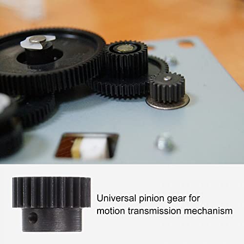 uxcell 1Mod 24T Pinion Gear 10mm Bore Hardened Steel Motor Rack Spur Gear with Step for RC Car Truck Buggy Gear Drive, 2 Set