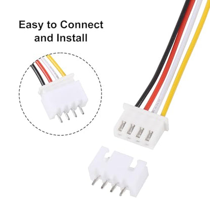 Alinan 20pcs JST-XH2.54mm 4 Pin Connector Kit, Included 10pcs Mini 4 Pin 26AWG Female Connector Plug with 200mm Cable Wire and 10pcs Micro 4Pin Male Connector Plug - color: 4Pin 26AWG 200mm Cable
