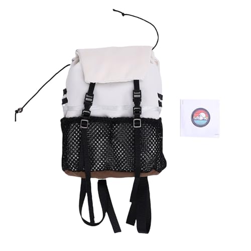 Yctze RC Simulation Backpack, Oxford Cloth Storage Bag, Stickers Backpack with Customization, Ideal for SCX10, 1/8 & 1/10 Scale RC Crawlers (White) - color: White