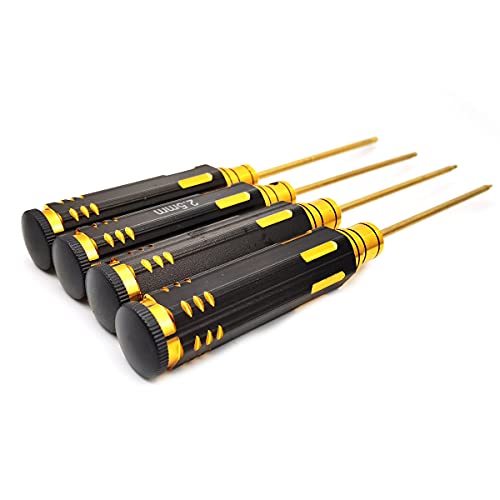 KIRO&SEEU Hex Driver Set 4 Piece Steel Allen 1.5 2.0 2.5 3.0 mm Hex Screw driver Tools Kit Se RC Tools Helicopter