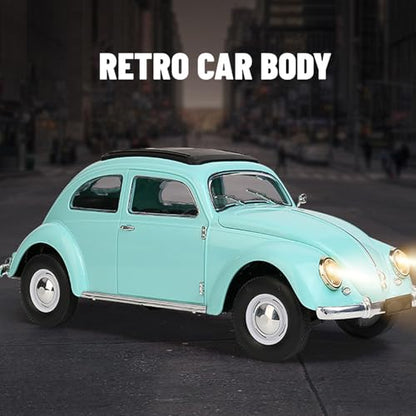 Remote Control Car, 1:16 Scale Classic Model Toys Car for Kids, 4CH Full Scale Toy Rear Wheel Drive LED High Beam 1950 Model Toys, Birthday for Boys Girls
