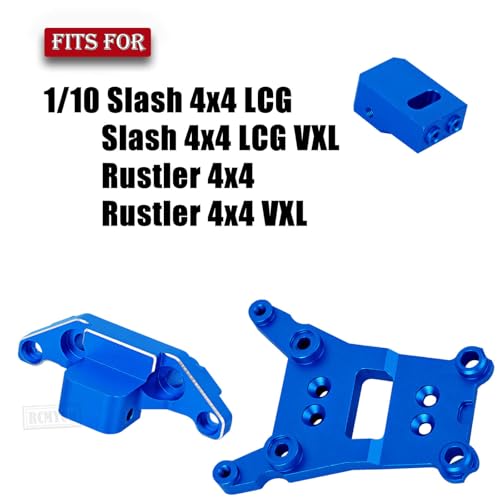 RC Aluminum Chassis Brace Upgrades Part for 1/10 Slash 4wd LCG,Slash 4x4 LCG VXL,Rustler 4wd,Rustler 4x4 VXL,Chassis Brace Heavy Duty Hops up,Navy Blue - color: Navy Blue - (Upgrades)