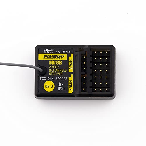 Flysky FGR8B IPX4 2.4GHz 8CH PWM PPM i-Bus Output Receiver | For AFHDS 3 Transmitters RF Modules PL18 NB4 /NB4 Lite FRM302 RC Car Boat