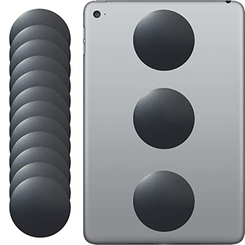 Tablet Metal Plates for Magnetic Car Mount, Wall, Magnets Kit. Replacement Set 2.4" of 12 Large Black Round Iron Discs for DIY, Crafts. 3M Adhesive Backing Steel Cell Phone Case Stickers 12 Pack - color: Round / 12 Pack