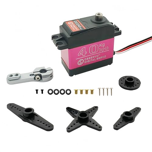 DS3240 40KG Waterproof Full Metal Gear 270 Degree Digital Servo 6V with 25T Servo Arm for 1/8 1/10 RC Car Crawler Truck Mechanical Arm - style: 40kg（270°）
