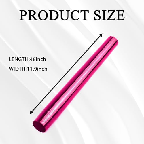 Tint Film for Taillight Headlight Fog Light, 12×48 Inches Vinyl Self-Adhesive Car Tail Light Tape, Brake Light Headlight Cover Protection Film Color Shiny Chameleon Sticker (Pink) - color: Pink