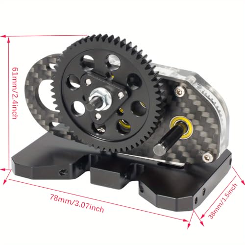 2Low LCG Transmission Overdrive Gearbox for 1/10 RC Crawler Axial SCX10 II III 90046 Capra TRX4 Upgrade Part