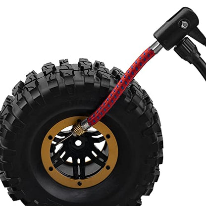 2.2" Rubber Tires Inflatable OD135mm & 12mm Hex Hub Plastic Beadlock Wheel Rims Compatible with Axial SCX10 Tamiya CC01 TF2 Traxxas 1/10 RC Monster Truck Crawler (Yellow) - color: Yellow